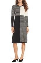 Women's Eliza J Placed Stripe Midi Sweater Dress