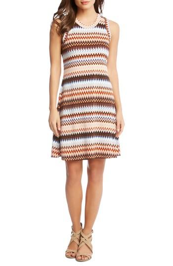 Women's Karen Kane Zigzag Tank Dress - Orange