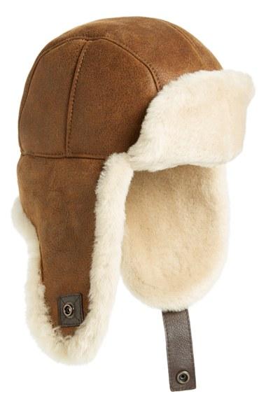 Men's Ugg Genuine Shearling Trapper Hat /x-large - Brown