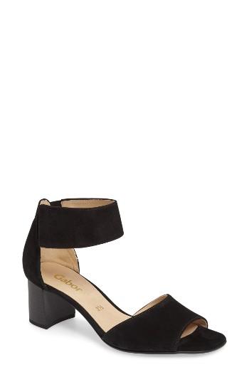 Women's Gabor Ankle Strap Sandal .5 M - Black