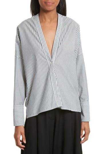 Women's Nili Lotan Sabine Stripe Cotton Top