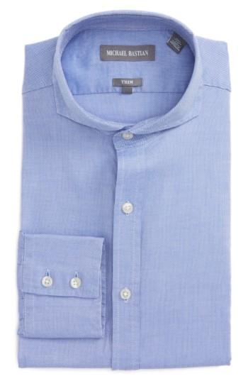 Men's Michael Bastian Trim Fit Oxford Dress Shirt .5 R - Blue