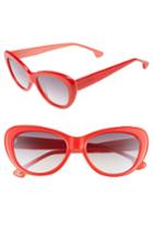Women's Alice + Olivia Ludlow 53mm Gradient Lens Cat Eye Sunglasses - Poppy