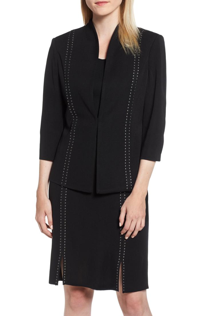 Women's Ming Wang Stud Detail Knit Jacket