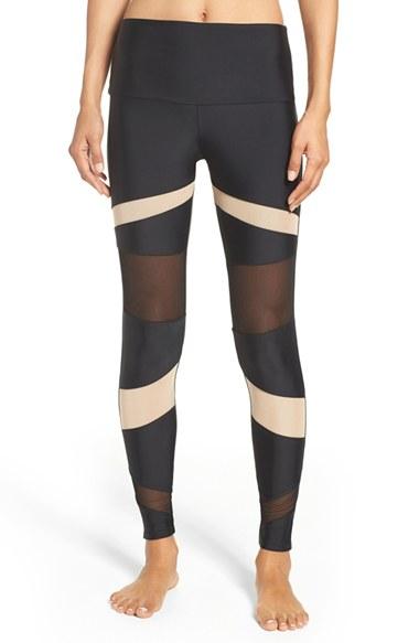 Women's Onzie Mesh Inset Leggings, Size S/m - Black