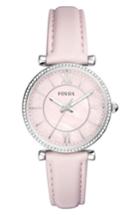 Women's Fossil Carlie Leather Strap Watch, 35mm