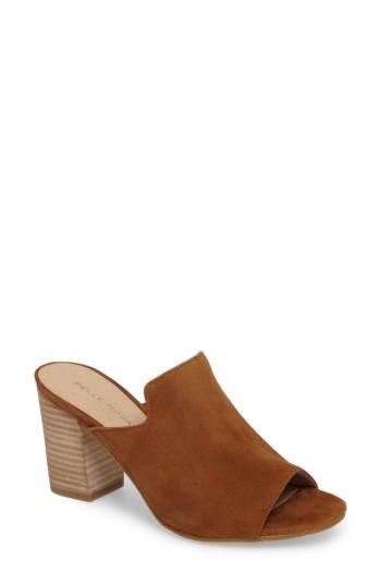 Women's Pelle Moda Blair Peep Toe Mule M - Brown
