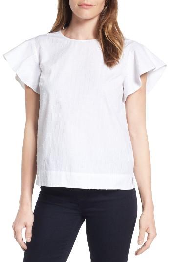 Women's Draper James Swiss Dot Cloister Top - White
