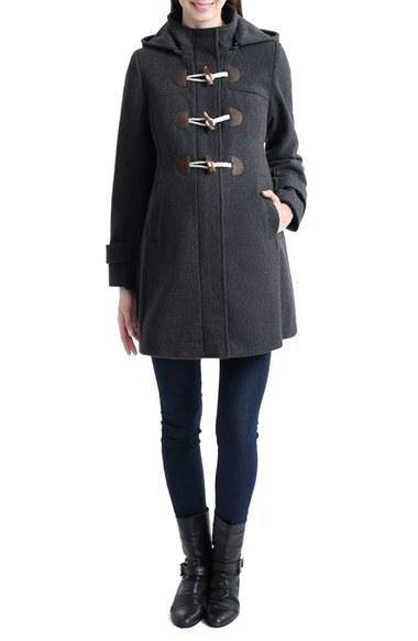 Women's Kimi And Kai 'paisley' Maternity Duffle Coat - Grey