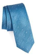Men's Calibrate Fleur Medallion Silk Skinny Tie