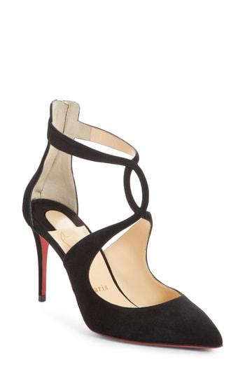 Women's Christian Louboutin Rosas Ankle Strap Pump Us / 35eu - Black