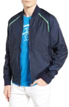 Men's Original Penguin Taped Seam Mesh Bomber Jacket - Blue