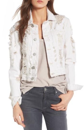 Women's Hudson Jeans Garrison Ripped Crop Denim Jacket