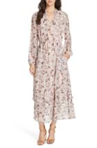 Women's Dolan Frances Floral Silk Maxi Dress, Size - Pink