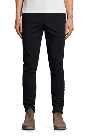 Men's Allsaints Park Skinny Fit Chino Pants - Blue