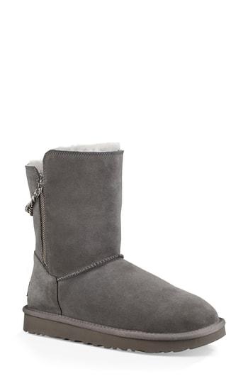 Women's Ugg Classic Sparkle Zip Bootie M - Grey
