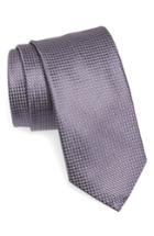 Men's Canali Grid Silk Tie, Size - Purple