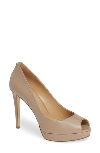 Women's Michael Michael Kors Erica Platform Pump M - Beige