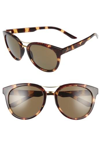 Women's Smith 'bridgetown' 54mm Aviator Sunglasses - Tortoise/ Grey Green Polar