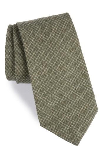 Men's Michael Bastian Geometric Wool Tie, Size - Green