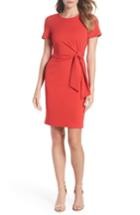 Women's Dorothy Perkins Tie Front Sheath Dress Us / 8 Uk - Pink