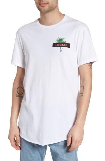 Men's True Religion Brand Jeans Twin Palms Graphic T-shirt - White