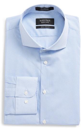 Men's Nordstrom Men's Shop Extra Trim Fit Patterned Dress Shirt