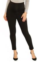 Women's Angel Maternity Deluxe Tummy Support High Waist Maternity Pants - Black