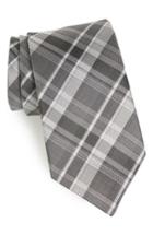 Men's John Varvatos Star Usa Plaid Silk Tie, Size - Grey