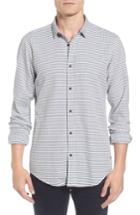 Men's Scotch & Soda Textured Woven Shirt, Size - Grey