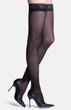 Women's Insignia By Sigvaris 'starlet' Diamond Pattern Compression Thigh Highs, Size B - Black