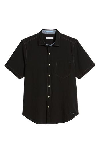 Men's Tommy Bahama The Salvatore Standard Fit Sport Shirt, Size - Black