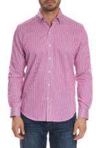Men's Robert Graham Luther Classic Fit Stripe Sport Shirt - Pink