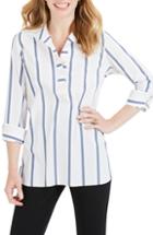Women's Foxcroft Dora Variegated Stripe Shirt - Blue