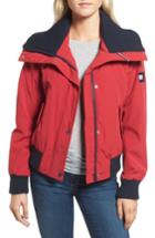 Women's Tommy Hilfiger Flag Logo Bomber Jacket - Red