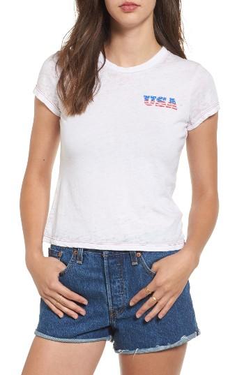 Women's Pst By Project Social T Usa Baby Tee - White