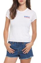 Women's Pst By Project Social T Usa Baby Tee - White