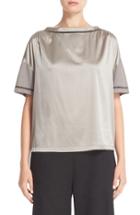 Women's Fabiana Filippi Beaded Satin Front Tee