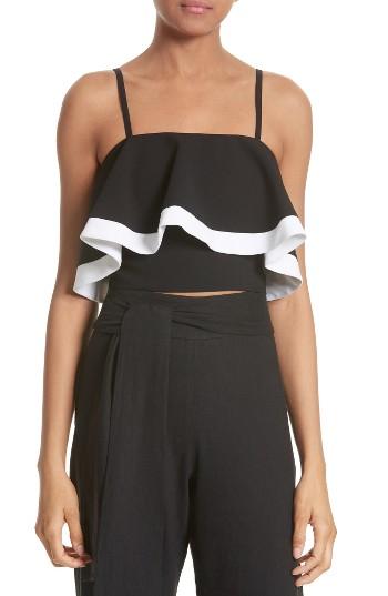 Women's Alice + Olivia Aubrey Crop Top - Black