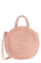 Clare V. Alice Woven Sisal Straw Bag - Pink