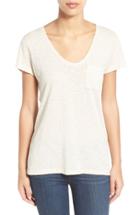 Women's Caslon Relaxed Slub Knit U-neck Tee - Beige