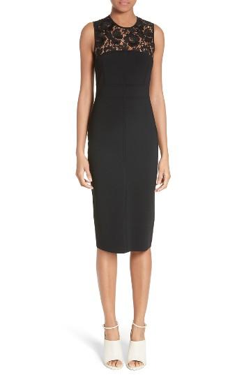 Women's Valentino Lace Illusion Sheath Dress