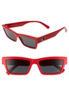 Women's Versace 55mm The Clans Cat Eye Sunglasses - Red/ Grey Solid