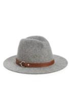 Women's Frye Harness Wool Felt Panama Hat - Grey