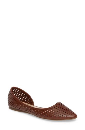 Women's Callisto Swiftye Half D'orsay Flat M - Brown