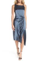 Women's Nic+zoe Ruched Satin Sheath Dress