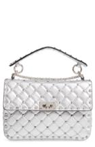 Valentino Garavani Medium Rockstud Leather Shoulder Bag - Metallic