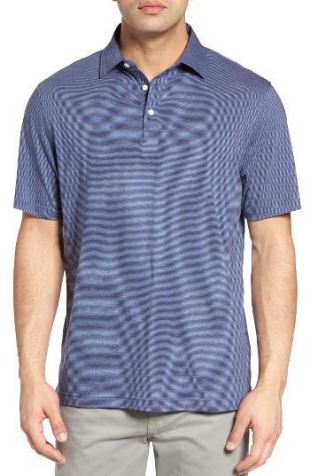 Men's Peter Millar Crown Stripe Polo - Blue