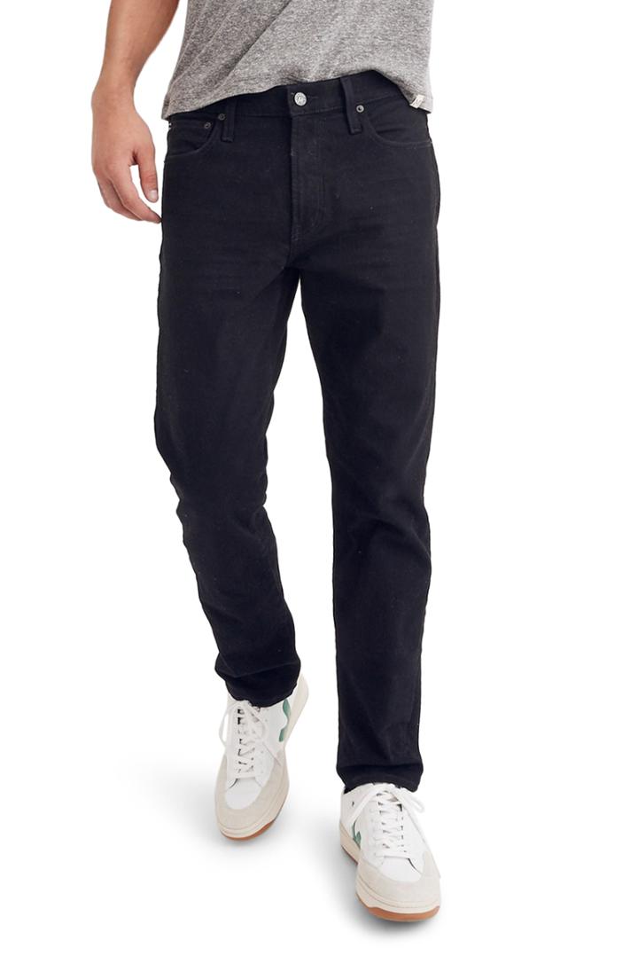 Men's Madewell Slim Straight Fit Jeans X 30 - Black