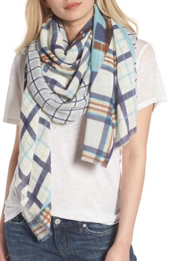 Women's Bp Plaid Scarf, Size - Ivory